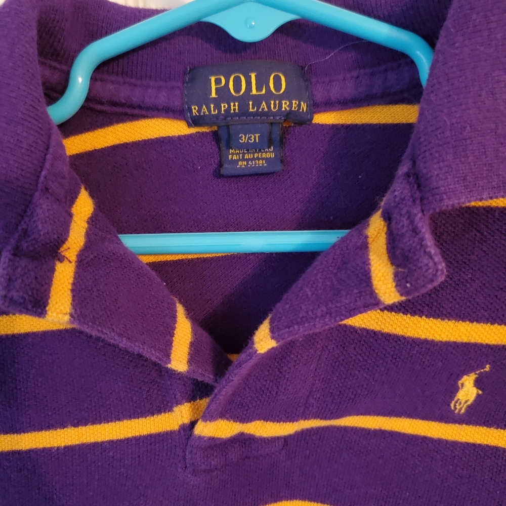 Purple & gold 3T Polo Ralph Lauren shirt